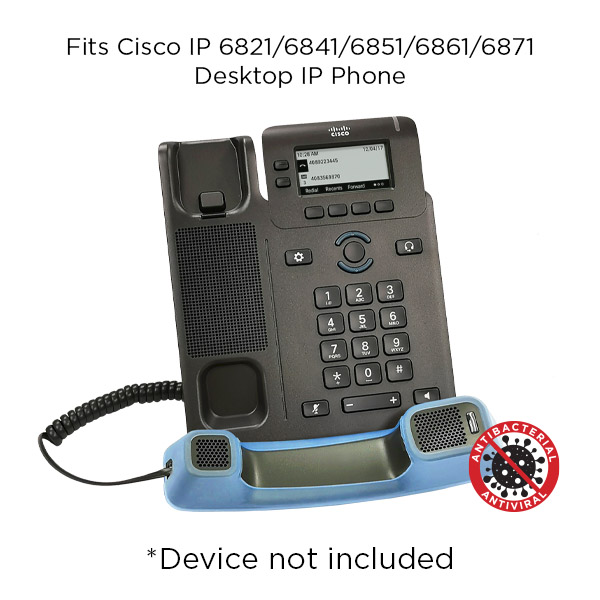 zCover gloveOne� Antimicrobial HealthCare Grade Silicone Handset Cover (ONLY) fits Cisco IP 6821/6841/6851/6861/6871 Desktop IP Phone, BLUE